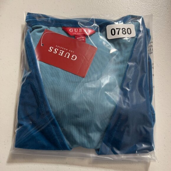 GUESS Niara Velvet  Atomic Blue Bodysuit NWT - Picture 10 of 10